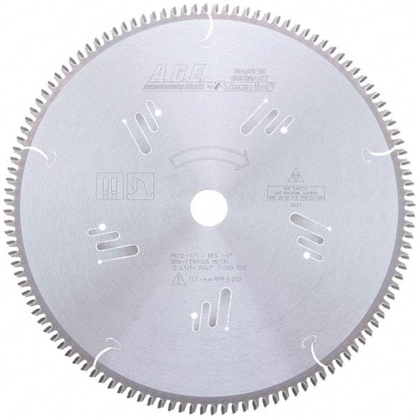 Amana Tool - 12" Diam, 1" Arbor Hole Diam, 120 Tooth Wet & Dry Cut Saw Blade - Carbide-Tipped, Clean Action, Standard Round Arbor - Exact Tool & Supply