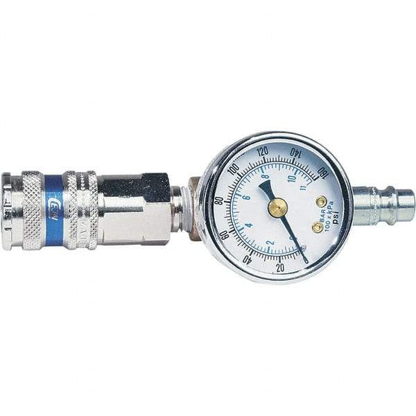 Dynabrade - Grinder Repair Airline Test Gauge - Use with Dynabrade Air Power Tools - Exact Tool & Supply