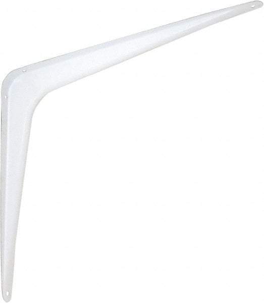 National Mfg. - 100 Lb Capacity, White Shelf Brackets - 12" Long x 14" High x 1.9" Wide - Exact Tool & Supply