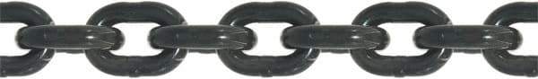 Value Collection - 5/8" Welded Alloy Chain - 18,100 Lb Capacity, Grade 80, 150' Long, Black Finish - Exact Tool & Supply