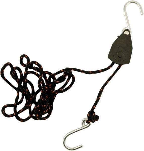 Erickson Manufacturing - Nylon Tite Rope Pulley - 1/8" Wide x 72" Long, Black, For Use with General Use - Exact Tool & Supply