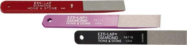 Value Collection - Coarse, Medium & Fine, 2" Length of Cut, Single End Diamond Hone - 250 Grit, 3/4" Wide x 3/16" High - Exact Tool & Supply