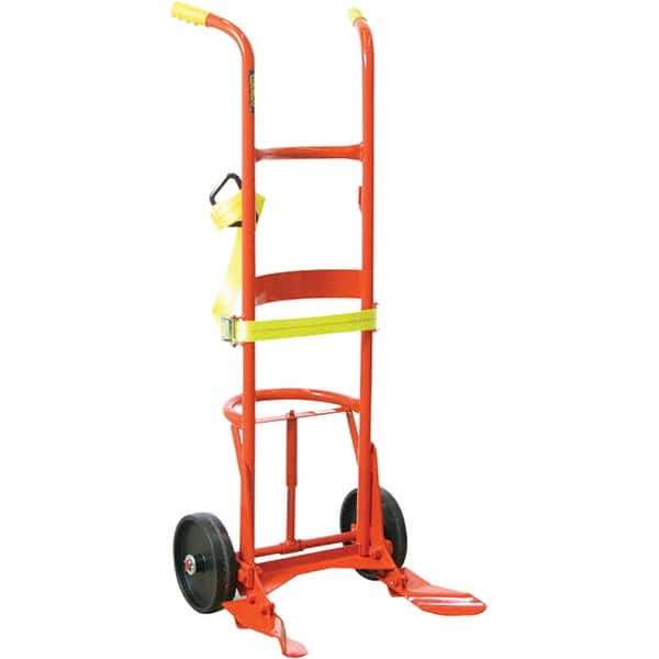 Wesco Industrial Products - 1,000 Lb Load Capacity, 30, 55 & 85 Gal Pail Tipper - 23-3/4" Wide x 60" High, 2 Steel Wheels - Exact Tool & Supply