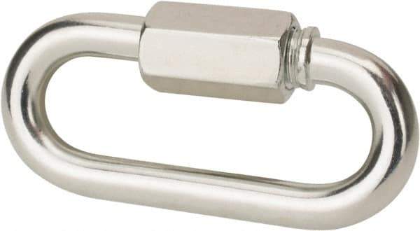 Value Collection - Q235 Grade Blue Zinc Plating A3 Quick Link - 3/8" Diameter, 2,200 Lb Load Limit - Exact Tool & Supply