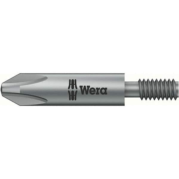 Wera - #1 Phillips Screwdriver Bit - M4 Drive, 1-1/4" OAL - Exact Tool & Supply