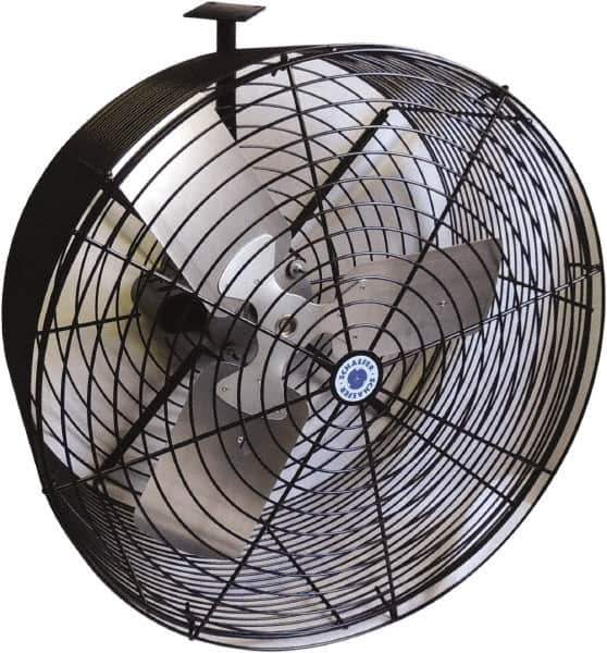 Schaefer Ventilation Equipment - 20" Blade, 1/3 hp, 5,470 CFM, Variable Speed Industrial Circulation Fan - Ceiling Mount, 1 Speed - Exact Tool & Supply