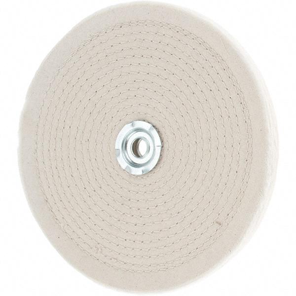 Value Collection - 8" Diam x 1/2" Thick Unmounted Buffing Wheel - 50 Ply, Polishing, 1" Arbor Hole, Hard Density - Exact Tool & Supply
