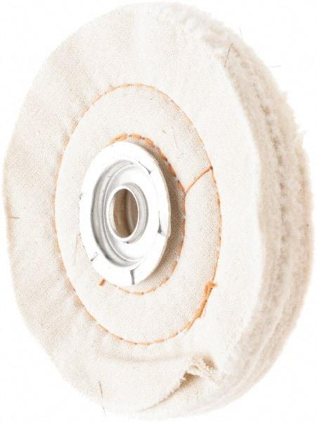 Value Collection - 4" Diam x 3/4" Thick Unmounted Buffing Wheel - 60 Ply, Polishing, 1" Arbor Hole, Medium Density - Exact Tool & Supply