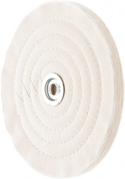 Value Collection - 8" Diam x 1/2" Thick Unmounted Buffing Wheel - 50 Ply, Polishing, 1" Arbor Hole, Medium Density - Exact Tool & Supply