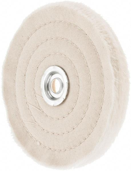 Value Collection - 6" Diam x 1/2" Thick Unmounted Buffing Wheel - 50 Ply, Polishing, 1" Arbor Hole, Medium Density - Exact Tool & Supply