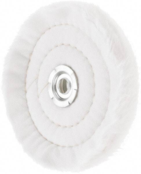Value Collection - 6" Diam x 1/2" Thick Unmounted Buffing Wheel - 50 Ply, Polishing, 1" Arbor Hole, Soft Density - Exact Tool & Supply