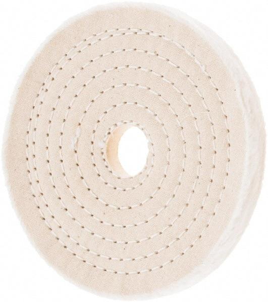 Value Collection - 6" Diam x 1/2" Thick Unmounted Buffing Wheel - 50 Ply, Polishing, 1" Arbor Hole, Hard Density - Exact Tool & Supply