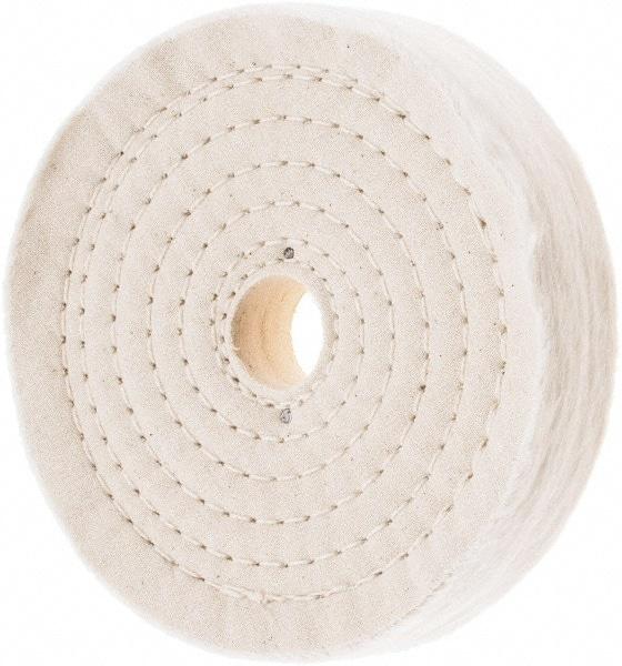 Value Collection - 6" Diam x 1" Thick Unmounted Buffing Wheel - 80 Ply, Polishing, 1" Arbor Hole, Hard Density - Exact Tool & Supply