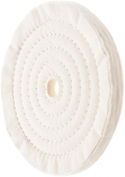 Value Collection - 8" Diam x 1/2" Thick Unmounted Buffing Wheel - 50 Ply, Polishing, 7/8" Arbor Hole, Medium Density - Exact Tool & Supply