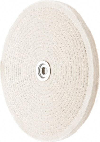Value Collection - 10" Diam x 1/2" Thick Unmounted Buffing Wheel - 50 Ply, Polishing, 1" Arbor Hole, Hard Density - Exact Tool & Supply