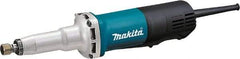 Makita - 1/4" Collet, 29,000 RPM, Inline Handle Electric Die Grinder - 120 Volts, 6.6 Amps, 8.2' Cord - Exact Tool & Supply