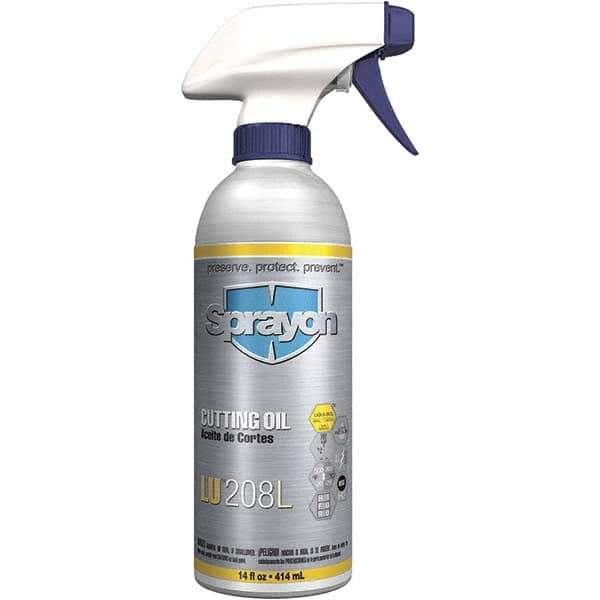 Sprayon - Sprayon, 14 oz Bottle Cutting Fluid - Straight Oil, For Drilling, Cutting, Threading, Sawing, Reaming, Broaching, Grinding - Exact Tool & Supply