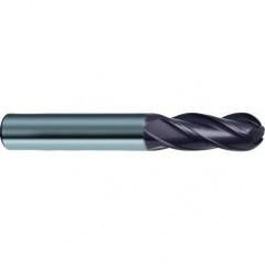 20mm Dia. - 104mm OAL 4 FL Variable Helix Nano-A Carbide Ball Nose End Mill - Exact Tool & Supply