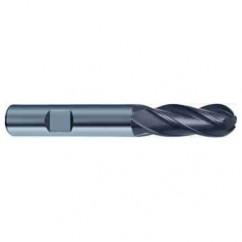 10mm Dia. - 72mm OAL 4 FL Variable Helix Nano-A Carbide Ball Nose End Mill - Exact Tool & Supply
