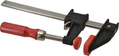 Bessey - 6" Capacity, 2-1/2" Throat Depth Cast Iron Bar Clamp - 600 Lb Clamping Pressure, 10" OAL - Exact Tool & Supply