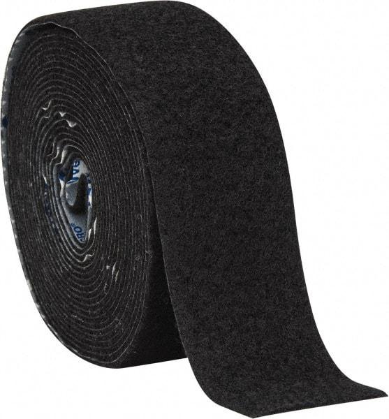 VELCRO Brand - 2" Wide x 5 Yd Long Adhesive Backed Loop Roll - Continuous Roll, Black - Exact Tool & Supply