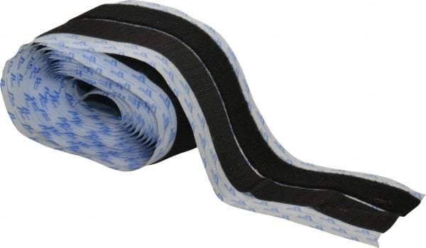 VELCRO Brand - 1-1/2" Wide x 5 Yd Long Adhesive Backed Hook & Loop Roll - Continuous Roll, Black - Exact Tool & Supply