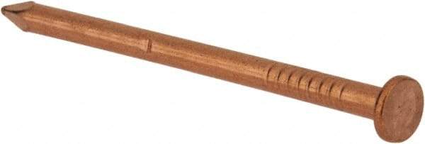 Made in USA - 6D, 11 Gauge, 2" OAL Common Nails - Smooth Shank, Copper - Exact Tool & Supply