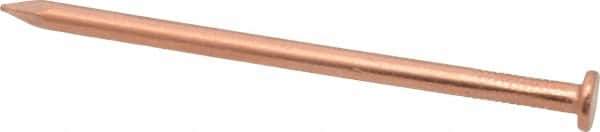 Made in USA - 20D, 6 Gauge, 4" OAL Common Nails - Smooth Shank, Copper - Exact Tool & Supply