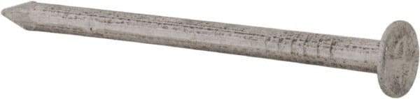 Made in USA - 3D, 14 Gauge, 1-1/4" OAL Common Nails - Smooth Shank, Aluminum - Exact Tool & Supply