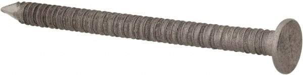 Made in USA - 4D, 12 Gauge, 1-1/2" OAL Common Nails - Ring Shank, 18-8 Stainless Steel - Exact Tool & Supply