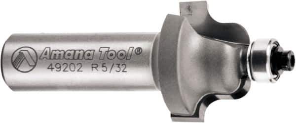 Amana Tool - 1" Cut Diam, 5/8" Length of Cut, 2 Flute Roman Ogee Edge Profile Router Bit - Carbide-Tipped, 1/2" Shank Diam, 2-1/2" OAL, Uncoated - Exact Tool & Supply