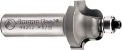 Amana Tool - 1" Cut Diam, 5/8" Length of Cut, 2 Flute Roman Ogee Edge Profile Router Bit - Carbide-Tipped, 1/2" Shank Diam, 2-1/2" OAL, Uncoated - Exact Tool & Supply