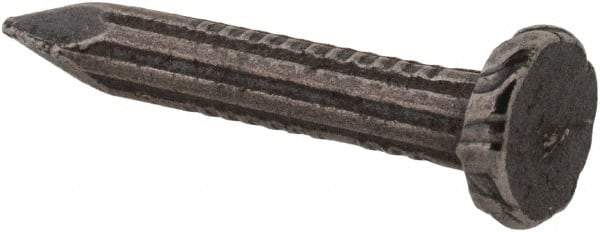 Value Collection - 9 Gauge, 1" OAL Masonry Nails - Fluted Shank, Grade 2 Steel, Uncoated - Exact Tool & Supply