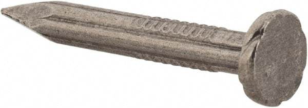 Value Collection - 9 Gauge, 1-1/4" OAL Masonry Nails - Fluted Shank, Grade 2 Steel, Uncoated - Exact Tool & Supply