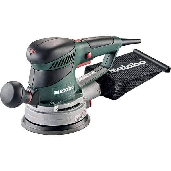 Metabo - 6 Inch Pad, 8,400 to 22,000 OPM, Electric Orbital Sander - Round, Right Angle Sander, 3.4 Amps - Exact Tool & Supply