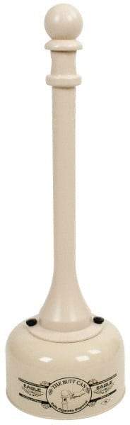 Eagle - 2 Gal Galvanized Steel with Polyethylene Tube Cigarette & Cigar Receptacle - 35" High - Exact Tool & Supply