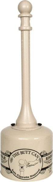 Eagle - 5 Gal Galvanized Steel with Polyethylene Tube Cigarette & Cigar Receptacle - 40" High - Exact Tool & Supply