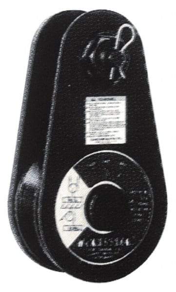 Value Collection - 8, 800 Lbs. Load Limit, Side Release Tail Board Block - Single Sheave, 4-1/2 Inch Outside Diameter, Wire Rope, 3/8 Inch, 1/2 Inch Diameters, Steel, Painted Finish - Exact Tool & Supply