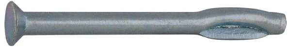 Value Collection - 1/4" Diam, 1/4" Drill, 1-1/2" OAL, 1" Min Embedment Split-Drive Concrete Anchor - Steel, Zinc-Plated Finish, Flat Head - Exact Tool & Supply