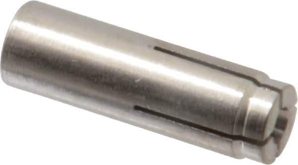 Value Collection - 3/8" Diam, 3/8" Drill, 1-9/16" OAL, 2" Min Embedment Drop-In Concrete Anchor - 303 Stainless Steel, Zinc-Plated Finish, 5/8" Thread Length - Exact Tool & Supply