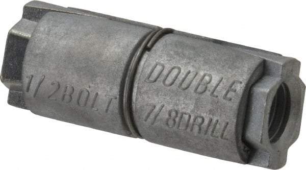 Value Collection - 1/2" Diam, 7/8" Drill, 2" OAL, 1" Min Embedment Double Expansion Concrete Anchor - Zinc - Exact Tool & Supply