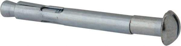 Value Collection - 3/8" Diam, 3/8" Drill, 3-15/16" OAL, 3-3/8" Min Embedment Sleeve Concrete Anchor - Steel, Zinc-Plated Finish, Round Head - Exact Tool & Supply