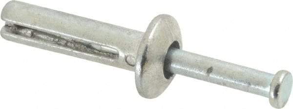 Value Collection - 1/4" Diam, 1/4" Drill, 1" OAL, 5-3/4" Min Embedment Hammer Drive Concrete Anchor - Zamac Alloy, Zinc-Plated Finish, Mushroom Head - Exact Tool & Supply