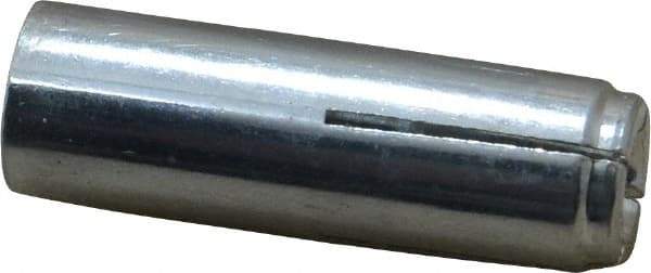 Value Collection - 3/8" Diam, 3/8" Drill, 1-9/16" OAL, Drop-In Concrete Anchor - Grade 5 Steel, Zinc-Plated Finish, 5/8" Thread Length - Exact Tool & Supply