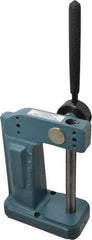 JT&M - 5/8" Ram, 2-1/16" Throat Depth, 1/2 Ton Manual Arbor Press - 5" Max Work Height x 4-1/8" Max Work Width, 12:1 Leverage Ratio, 2-7/8" Base Width x 5-1/2" Base Depth - Exact Tool & Supply