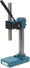 JT&M - 3/4" Ram, 2-3/4" Throat Depth, 1/2 Ton Manual Arbor Press - 8-5/16" Max Work Height x 6" Max Work Width, 13:1 Leverage Ratio, 4-1/16" Base Width x 7-1/16" Base Depth - Exact Tool & Supply