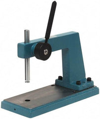 JT&M - 5/8" Ram, 6" Throat Depth, 1/4 Ton Manual Arbor Press - 5" Max Work Height x 12" Max Work Width, 12:1 Leverage Ratio, 5" Base Width x 12" Base Depth - Exact Tool & Supply