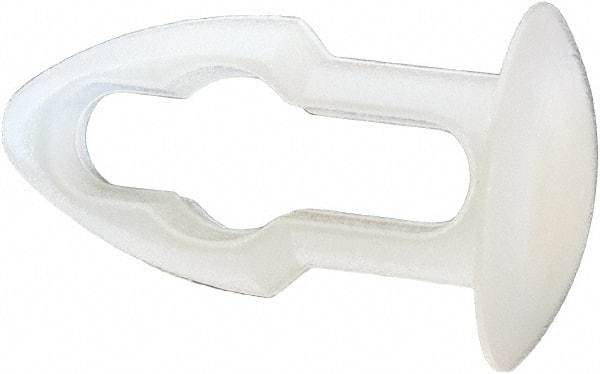 Made in USA - 3/16" Hole Diam, Keyhole Shank, Nylon Panel Rivet - 3/16" Material Thickness, 5/16" Head Diam - Exact Tool & Supply