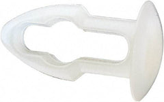 Made in USA - 3/16" Hole Diam, Keyhole Shank, Nylon Panel Rivet - 3/16" Material Thickness, 5/16" Head Diam - Exact Tool & Supply