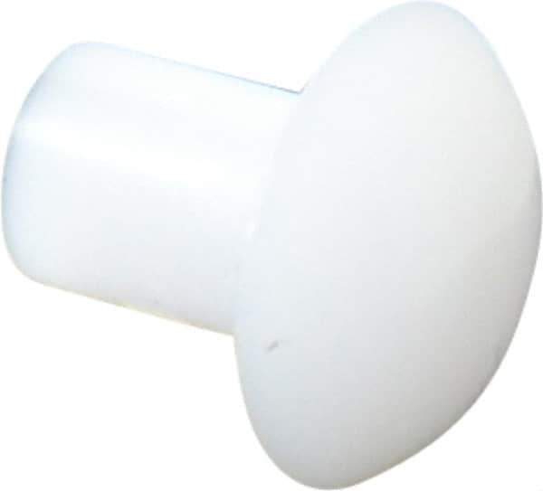 Made in USA - 1/8" Body Diam, Round Acetal Solid Rivet - 3/16" Length Under Head, 1/4" Head Diam x 0.068" Head Height - Exact Tool & Supply